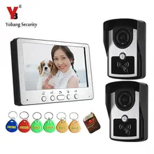 YobangSecurity Video Intercom Monitor 7″ Door Phone Home Security Color Wired With RFID ID Keyfobs for House Office Apartment