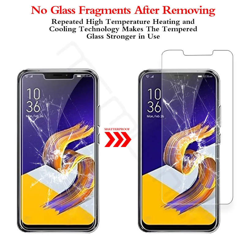 2 шт. 2.5D 0 26 мм 9H Премиум Закаленное стекло для Asus Zenfone 5Z ZS620KL Защитная пленка экрана