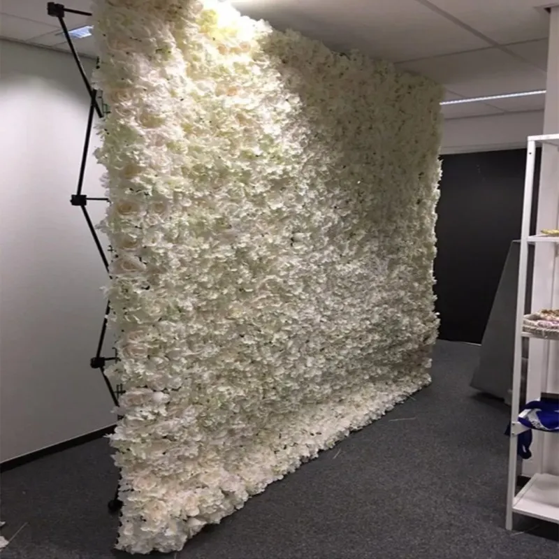 

New Arrival 240x240cm Upscale Hydrangea Flower Wall Set with Stand DIY Wedding Background Decorations Free Delivery