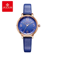 JULIUS Marca Assista Casual Ladies Relógios de Quartzo Moda Genuine Padrão Multi-Facetada Espelho Original Do Sexo Feminino Relógios D1