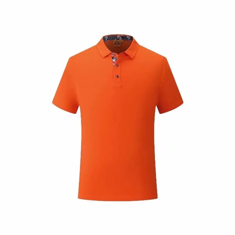 Упражнение поло для мужчин/женщин Универсальный бренд Мужская спортивная одежда поло спортивные хлопковые дышащие 1858 - Цвет: Orange