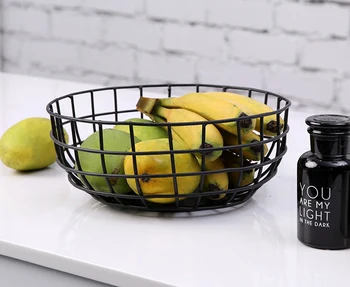 

Minimalist Modern Design Metal Steel Fruit Basket Storage rack Plate Bowl home living Room furniture accessory-3 Size Available