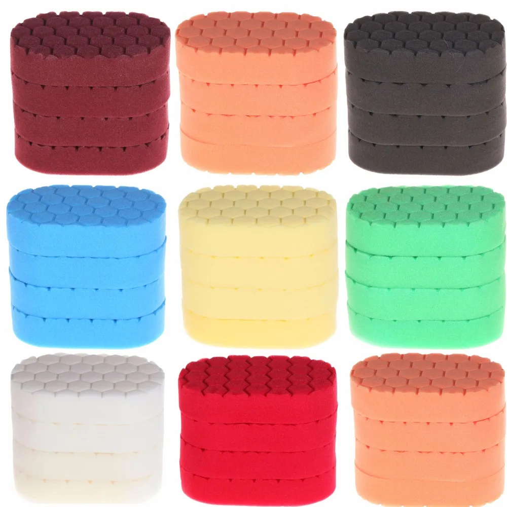 SPTA 4Pc Buffing Pad Polishing Pad New Finishing Hand Applicator