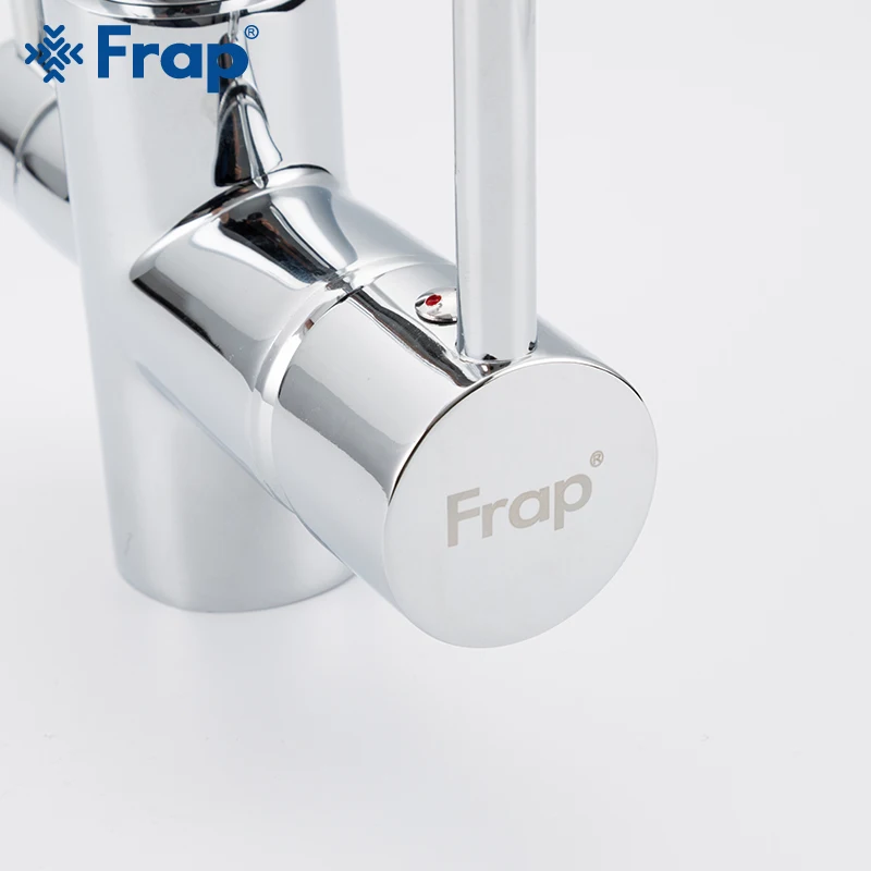 Frap chrome Кухня Раковина кран 360 градусов вращения с очистки воды особенности три