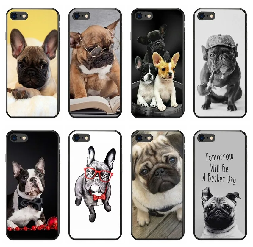 

French Bulldog soft Silicone phone case for iPhone 8 7 6 6S Plus X XS MAX XR 10 5S SE Coque Shell