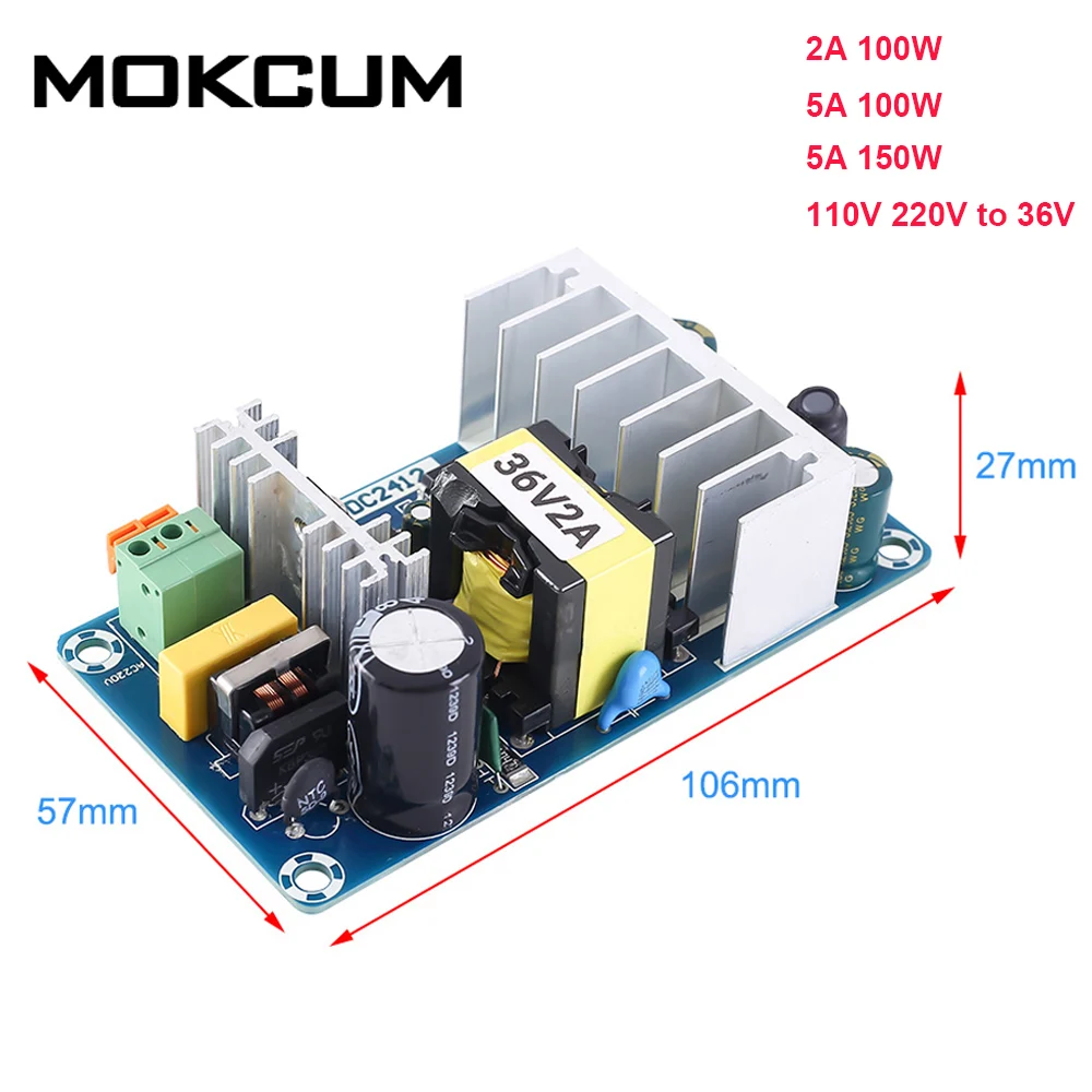 AC-DC преобразователь 110 В 220 В до 12 в 24 в 36 в двойной выходной изоляционный импульсный модуль питания Регулируемый понижающий модуль