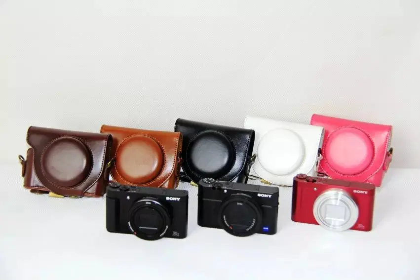 camera handbag New Retro Vintage Pu Leather Camera Case Bag for Sony HX90 WX500 HX90V with Strap camera bag crossbody