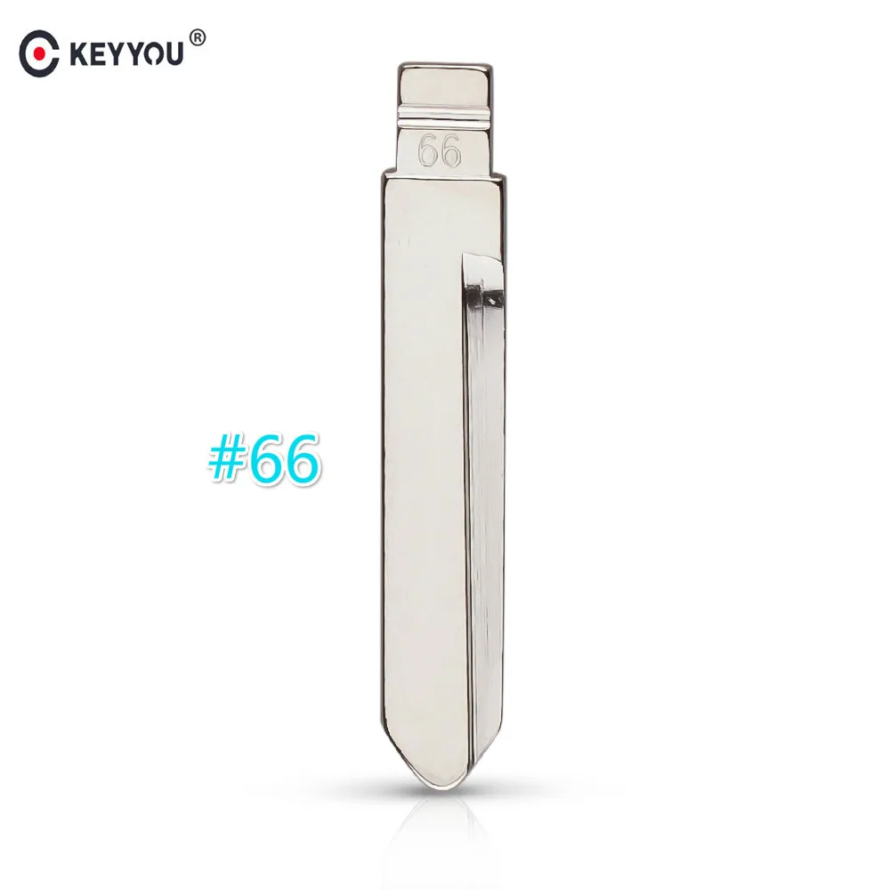 

KEYYOU Metal Blank Uncut Flip KD Remote Key Blade Type #66 for BYD F0 NO. 66 Blade