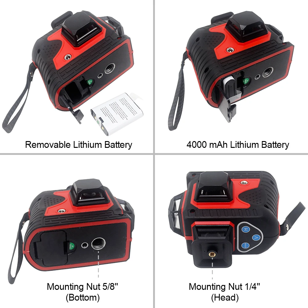 Billig Ketotek Laser Level 12 Linien 3D Selbst Nivellierung 360 Horizontale Vertikale Kreuz Super Leistungsstarke Rot Laser Strahl Linie Indoor outdoor