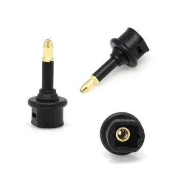 

Toslink Female To 3.5mm Male Mini Audio Plug Digital Optical Adapter Converter Fiber square turn round head Fiber connection