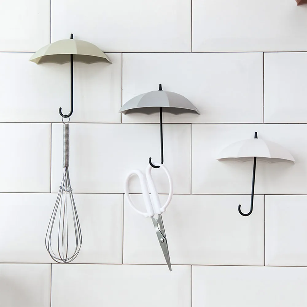 

6 Pieces Self Adhesive Wall Hanging Hook Umbrella Stick Hook Door Key Frame Hanger