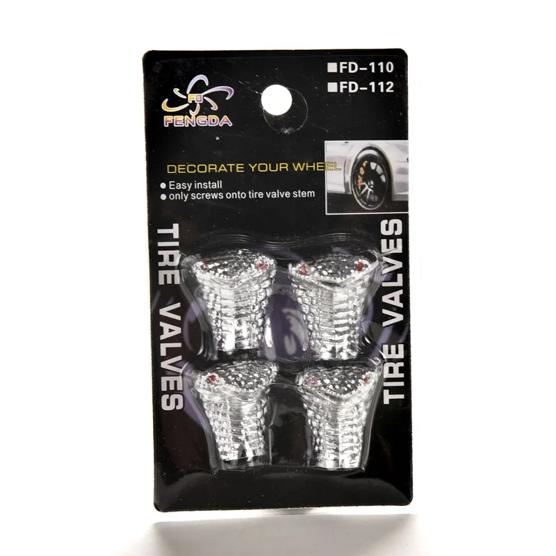 4Pcs New Snake Valve Caps Wheel Tyre Tube Tire Valve Air Dust Cover