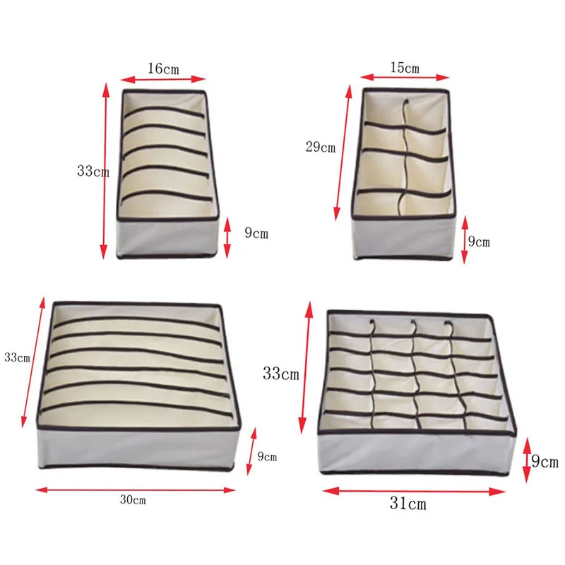Новинка, 4 шт., коробка для хранения нижнего белья, носки, ящик для хранения, компоновка, чехол для одежды, нижнее белье, нижнее белье, набор для хранения, Лидер продаж