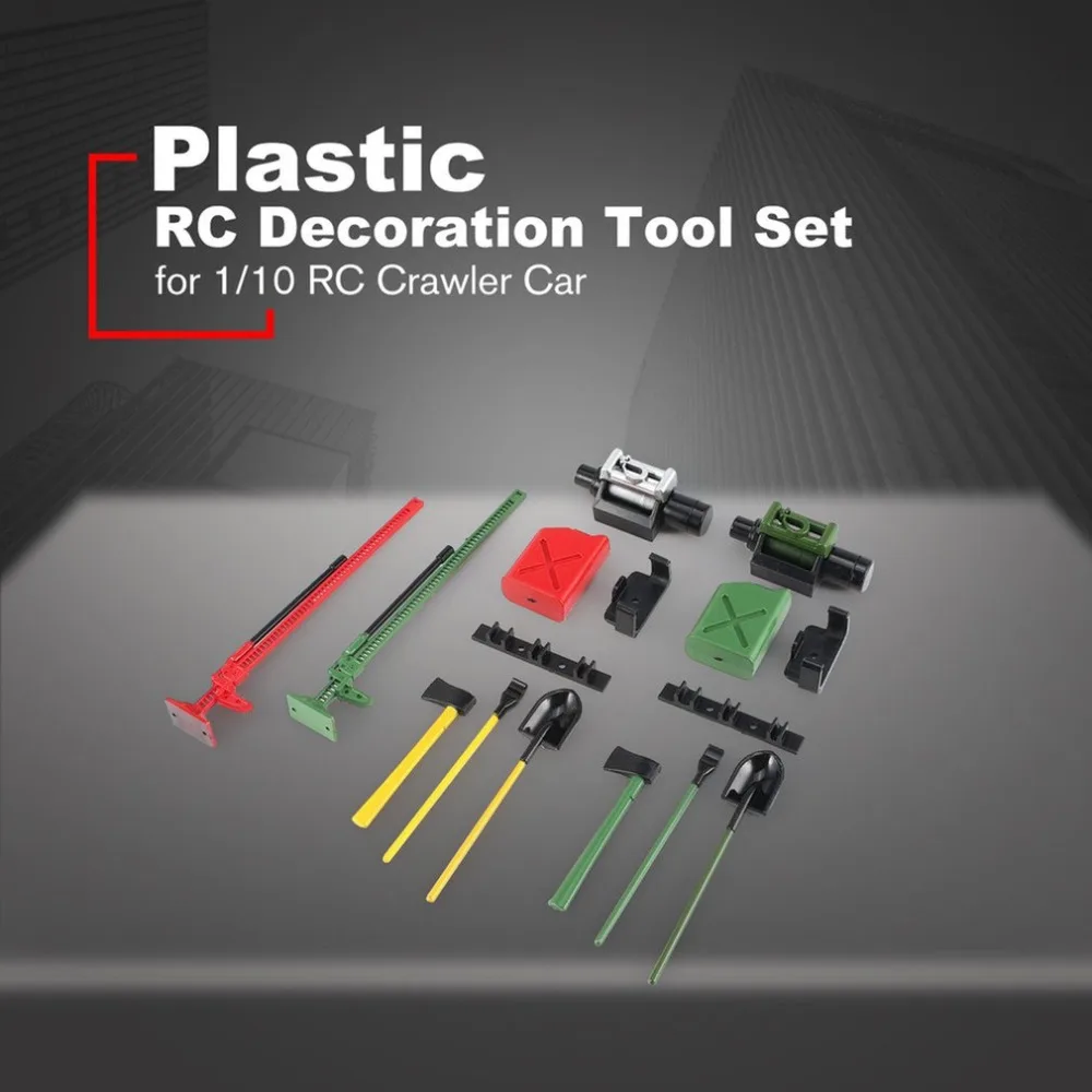 6 шт. RC украшения Металл набор инструментов Box Дело Танк тонвал Столовый набор аксессуары для 1/10 RC автомобиль гусеничный осевой SCX10 RC4WD D90