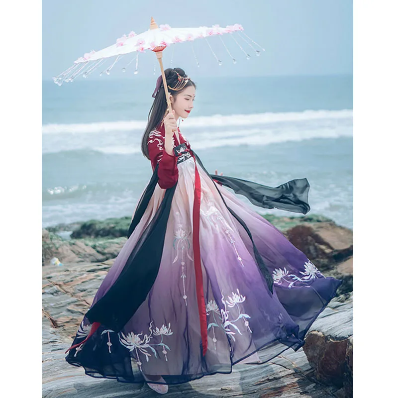 Летний национальный Древний китайский маскарадный костюм hanfu древняя Женская Китайская одежда hanfu Женская китайская сценическая одежда