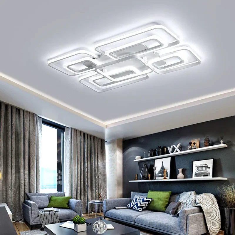 Chandelierrec, стиль, AC85-265V современные светодиодные потолочные лампы для гостиной, спальни, низкие потолки, плафон, лампа, потолочный светильник
