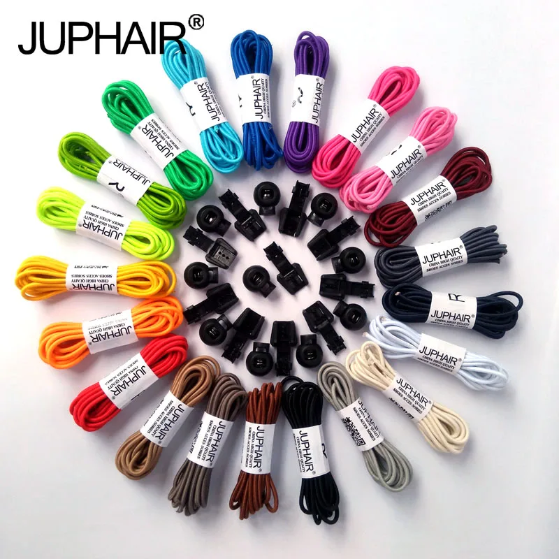 

JUP 1 Pack New Funny Gadget Convenient Lock Colorful Elastic Locking No tie Silicones Shoelaces Cordones Lazy Laces for Sneakers