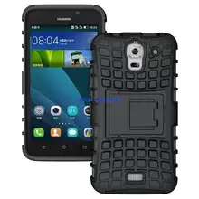 200pcs Shockproof Kickstand font b Rugged b font Hybrid Armor Combo Stand Case For Huawei Ascend