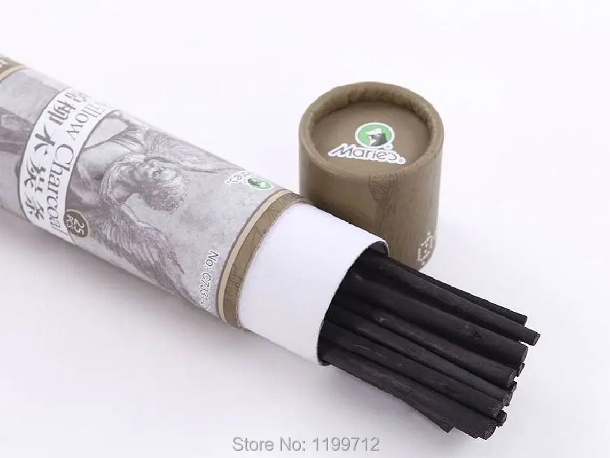 ULDIGI 25pcs Willow Charcoal Drawing Sticks 7 Sketching Pencils For Artists Painting Charcoal Tools For And Beginner Sketching