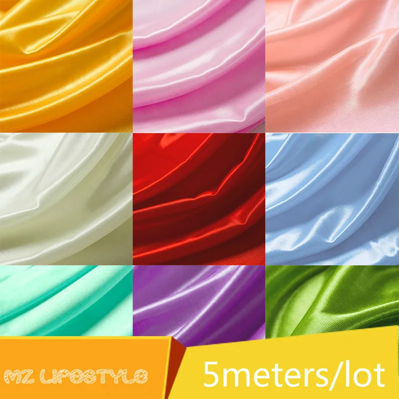 Buulqo 5meters /lot Pearl ice silk fabric by meter for DIY sewing
