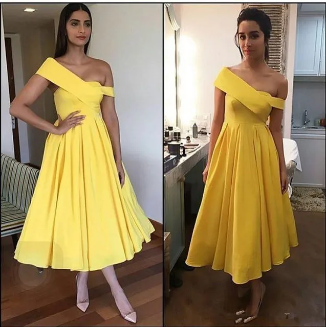 yellow tea party dress