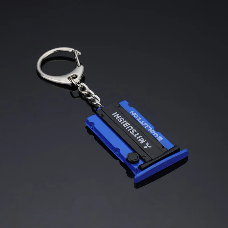 MDNEN Mitsubishi Evolution, брелок для ключей для мужчин, автомобильный брелок с логотипом, брелок для ключей, брелок для ключей, мужские подарки - Цвет: Blue