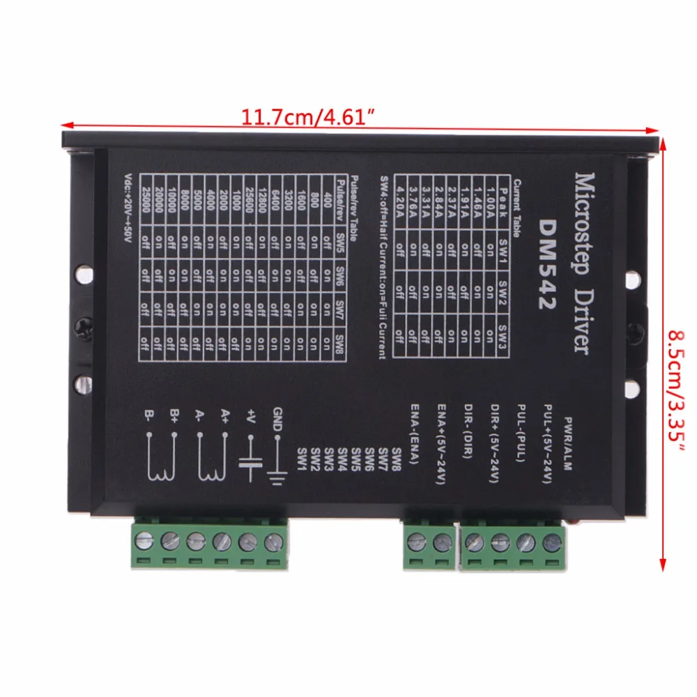 DC 24 V DC-60 V DM542 Драйвер шагового двигателя для 57 86 серия 2-фазный цифровой шаговый двигатель драйверы для ваших устройств