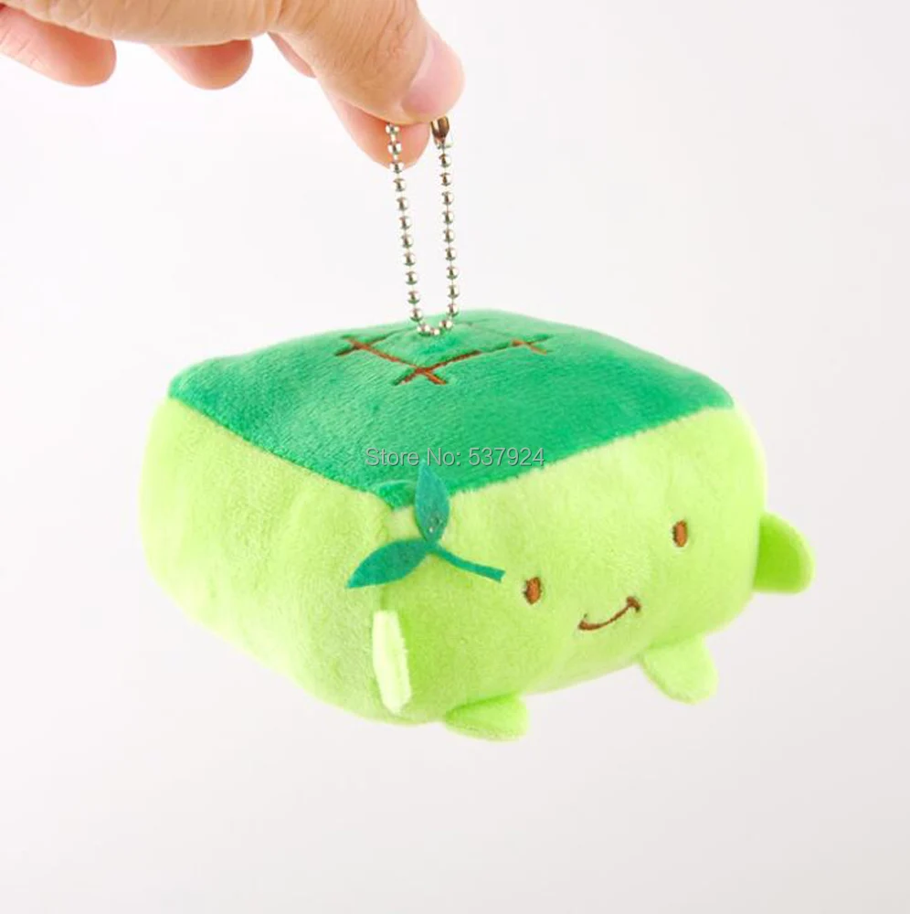 20 шт 4 цвета Kawaii Япония Bean Tofu 3," 9 см Брелок-плюшевая кукла подвеска