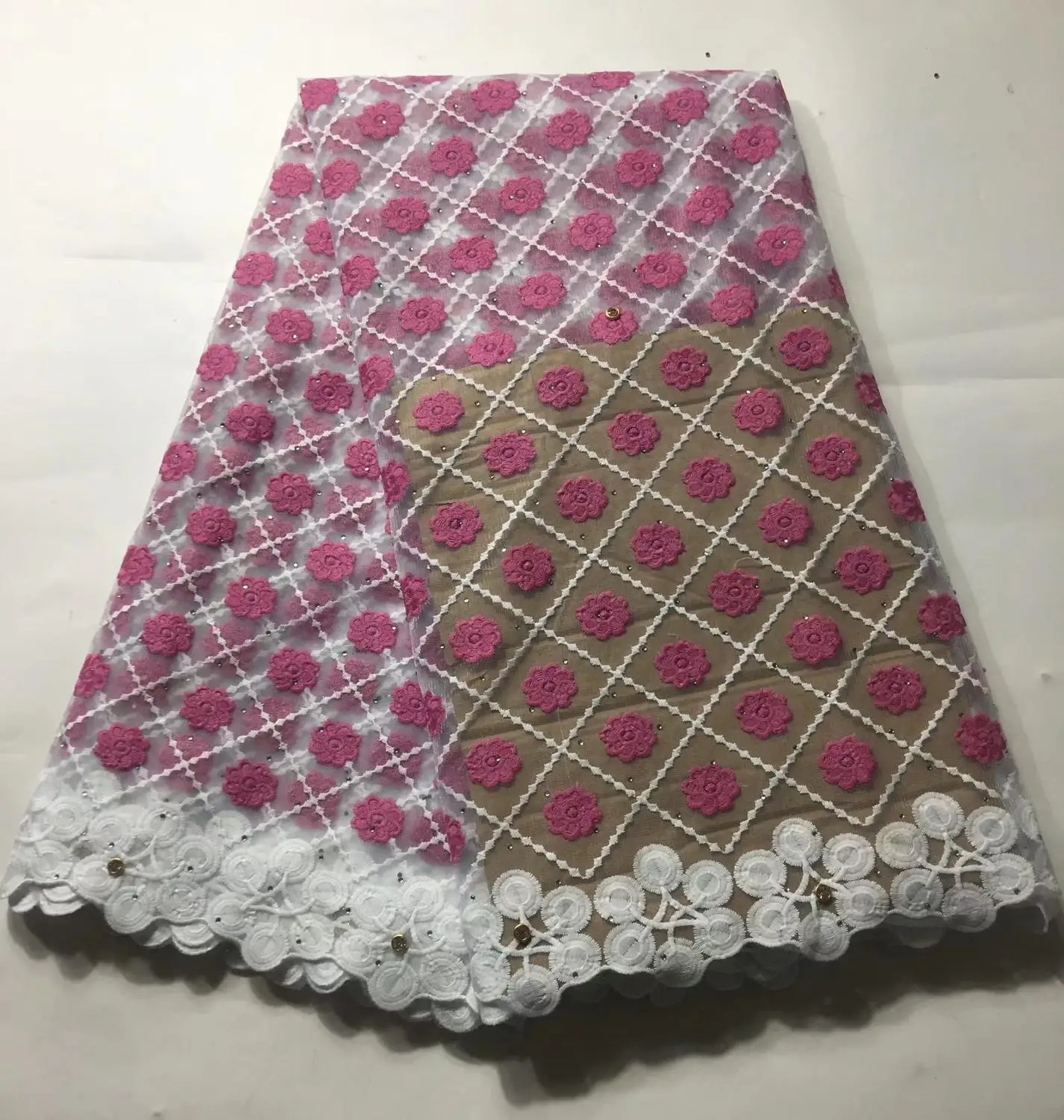 

2019 Latest French Laces Fabrics High Quality Tulle African Laces Fabric For Wedding Nigerian Net Lace Material Free shipping