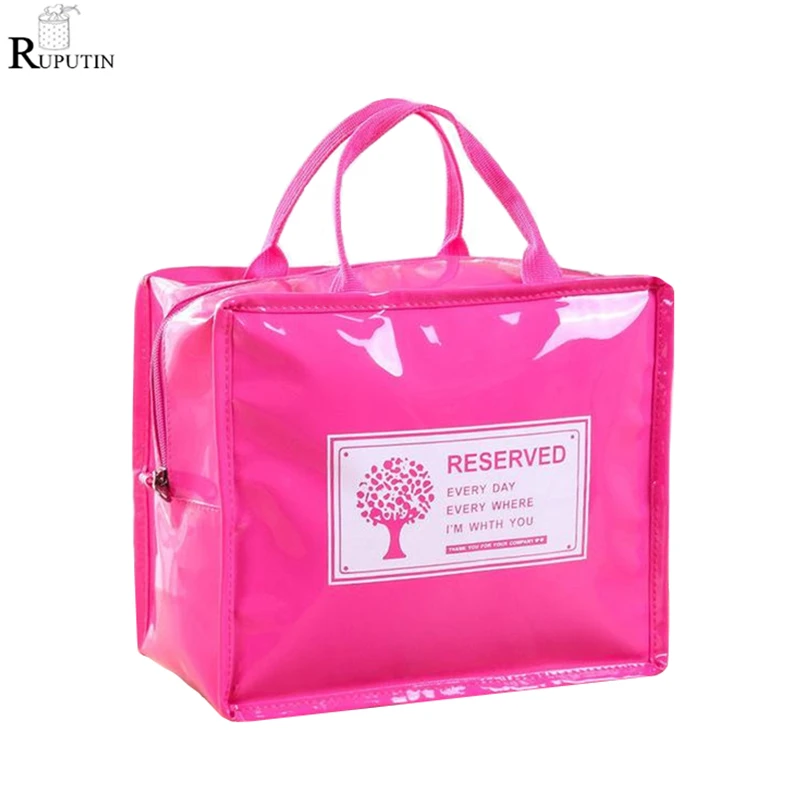 

RUPUTIN PU Lunch Ice Pack Food Insulation Storage Bags Cooler Lunch Box Thermal Lunch Bag For Child Portable Outdoor Picnic Bag