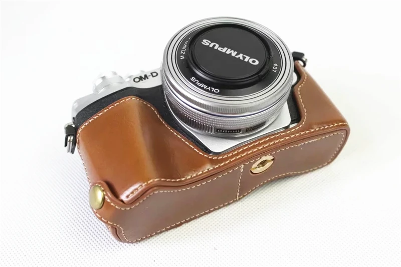 Чехол из искусственной кожи для Olympus OM-D EM10III EM10 mark III Digital EM10III камера коричневый/черный/кофейный