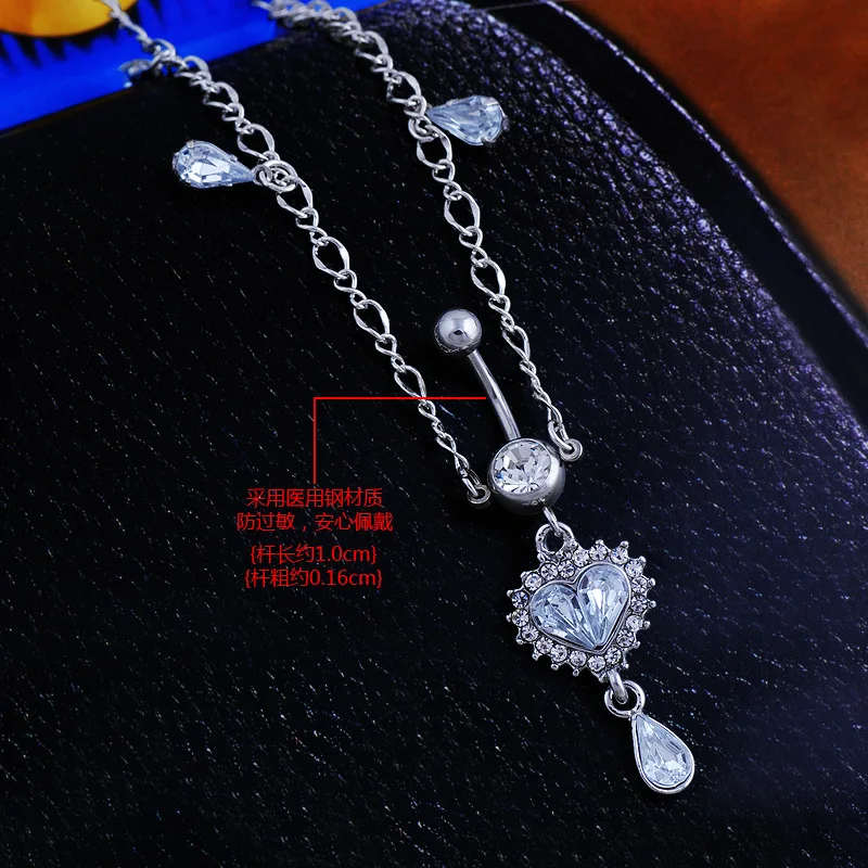 2016 Dangle Austria Crystal Belly Chians Water Drop Shape Bar Silver Plated Belly Chain 70*16cm Dangle Body Jewelry Piercing - Image 5