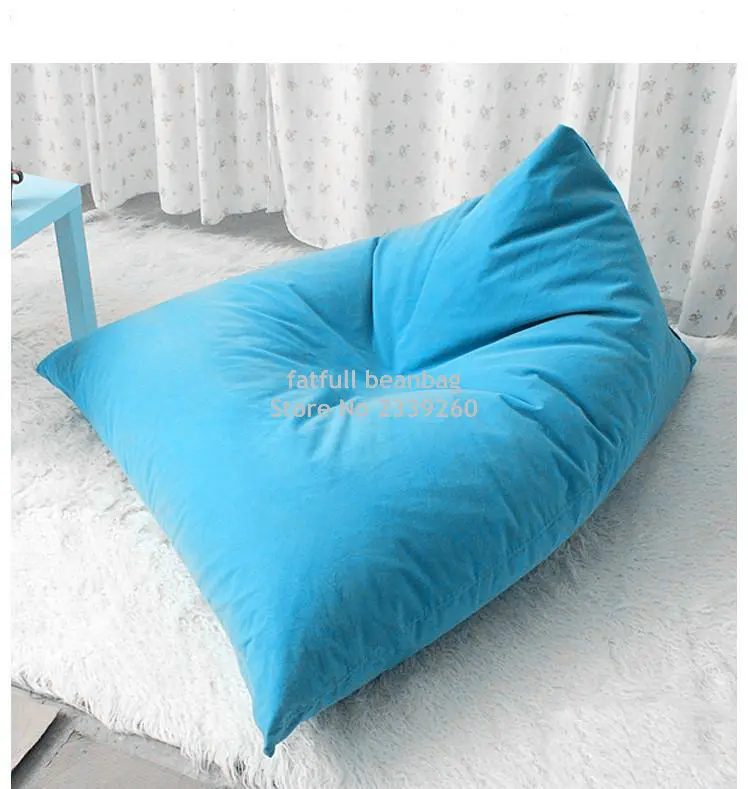 Cover only No Filler-black back support bean bag chair , newspaper reading beanbag sofa seat