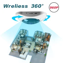360 Degree Wide Range Panoramic CCTV Security IP 1.3MP Audio Camera NighVision WIFI IP VR 3D Camera