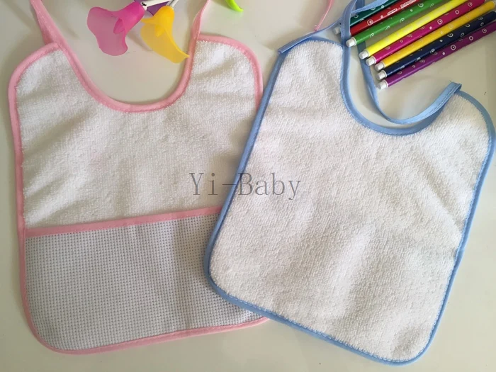 12PCS/Set YB003 Bibs for kids Infant saliva towels Burp Cloths Baby bibs Free shipping Cross Stitch Bibs