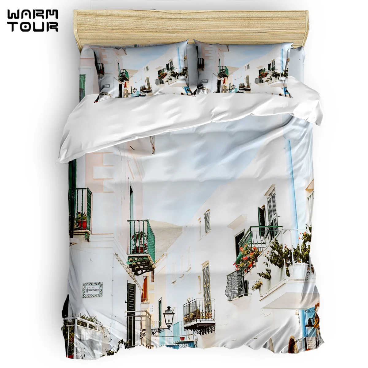 WARMTOUR пододеяльник Италия Набор пододеяльников 4 комплект постельного белья для кроватей DHL способ доставки