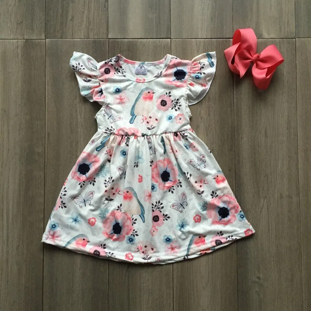 girls pink floral dress