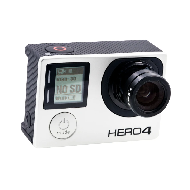 

GoPro Hero4 Black Sports Camera Bare Machine with Custom 7.2mm 10MP Non Distortion 47D HFOV Modified camera service