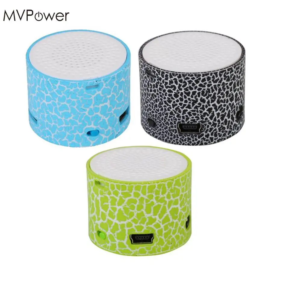MVpower 3 Colors Mini MP3 Player Cool Crack Pattern Design Rechargeable Support TF Card Music Player Speaker Children Gift