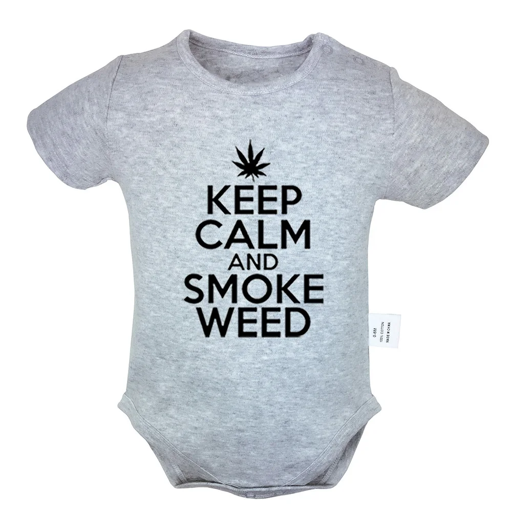 Одежда для новорожденных мальчиков и девочек с надписью Keep Calm And Love Me sleep один