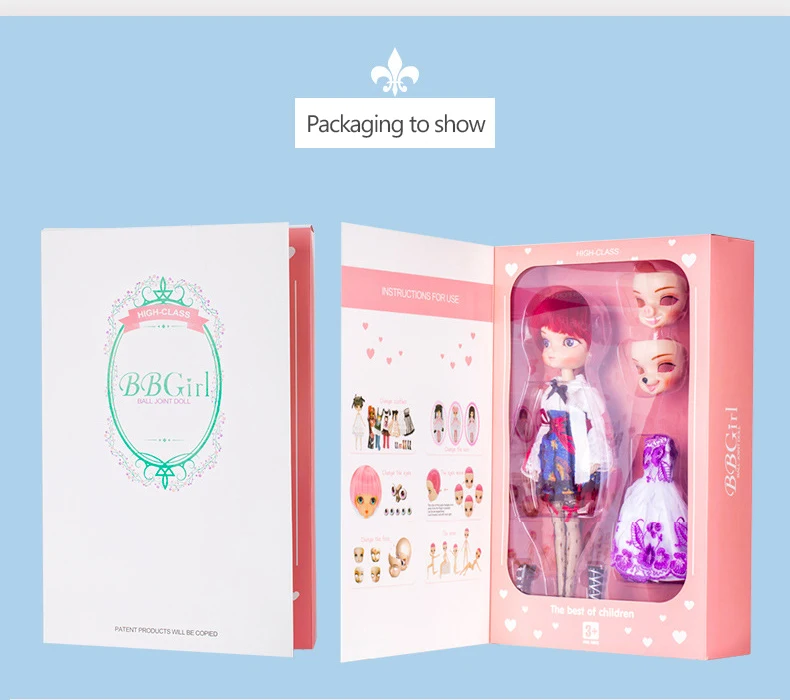 DIY подвижные Refittable 35 см 1/6 Bjd Sd Bbgirl куклы игрушки Дети суставы куклы-игрушки для девочек Подарки на день рождения для детей