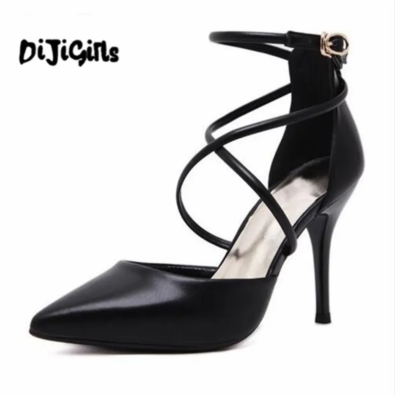

High Quality High Heels Ladies Shoes Pumps Stiletto Gladiator Woman Pointed Toe Party Wedding Shoes Kitten Heels