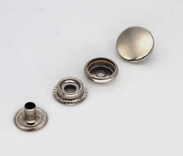 50 ensembles argent Laiton bouton Pression Presse Stud Rivet Coudre des