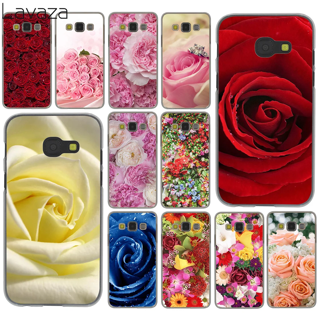 

The Blue Red rose Peony Bouquet flowers Hard Case for Galaxy A3 A5 J5 (2015/2016/2017) A7 J7 2015 J3 J5 Prime Note 3 4