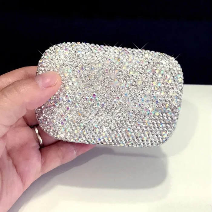 

Contact lens case travel leather Contact lens case holder Crystal contact lens storage case