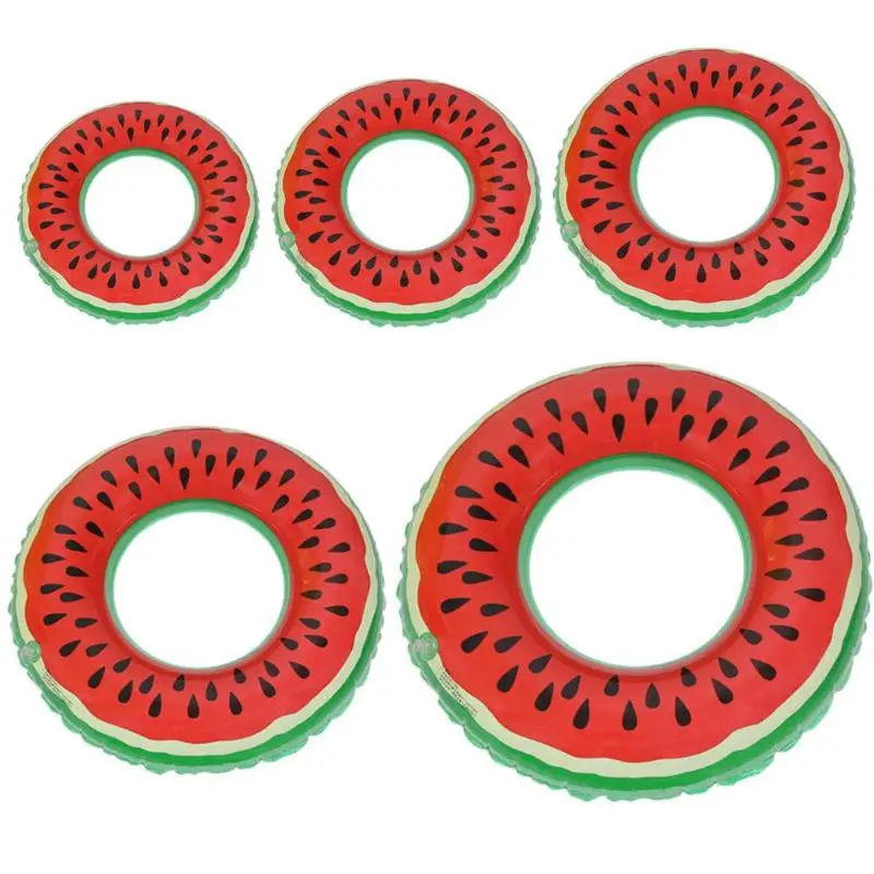 Надувные кольца для плавания в стиле арбуза для детей и взрослых, надувные кольца для бассейна из ПВХ с фруктами, вечерние кольца для плавания для взрослых и детей