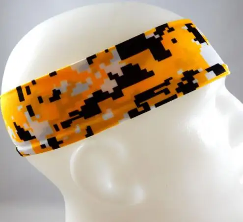 Новое поступление цифровой камуфляж спортивная повязка для головы цифровой камуфляж повязка на голову, повязка на голову для йоги