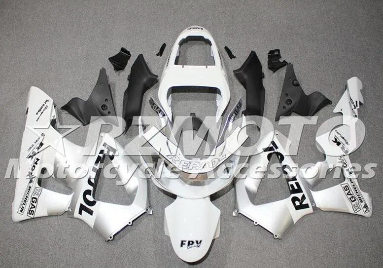

4Gifts New ABS fairings kit Fit for HONDA CBR 929RR 929 2000 2001 CBR929RR 00 01 CBR 900RR fairing set custom Silver Repsol