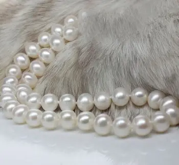 

18" 10-11 MM AAA +++ Akoya SOUTH SEA White Pearl Necklace 14KGP Gold Clasp