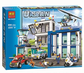 

Bela 10424 City Police Station Motorbike Helicopter Model Building Bricks